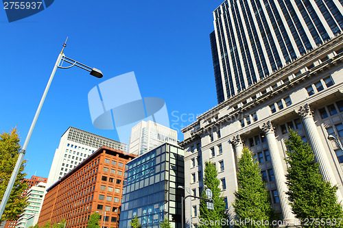 Image of Financial district in Tokyo city