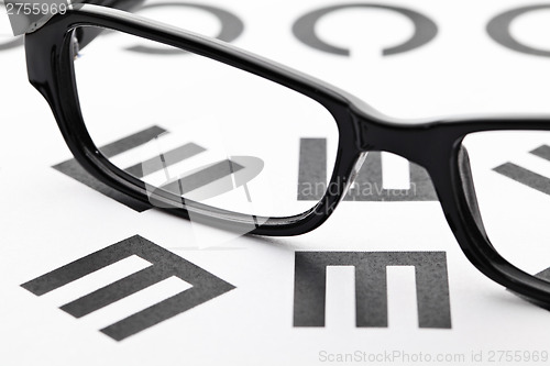 Image of Eyechart with eyewear