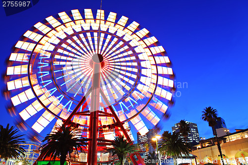 Image of Ferris wheel at night