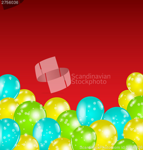 Image of Set colorful balloons for your holiday