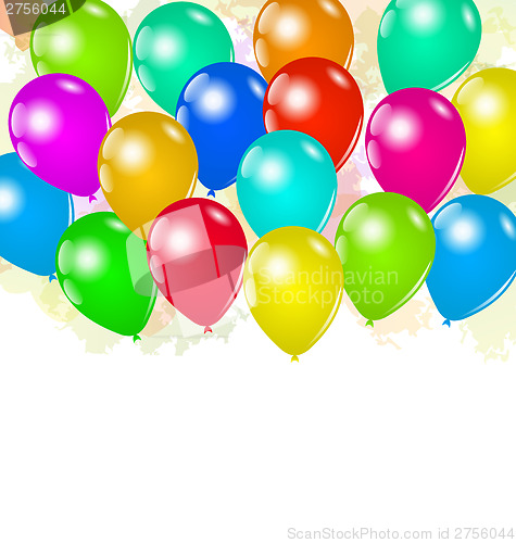 Image of Set colorful balloons for your holiday