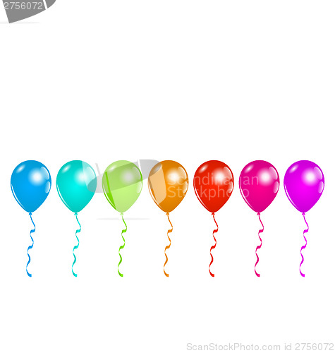 Image of Set colorful balloons isolated on white background (3)
