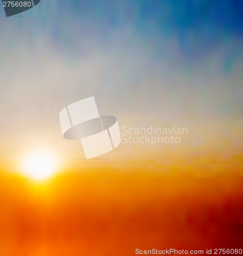 Image of Abstract natural background with sunrise 