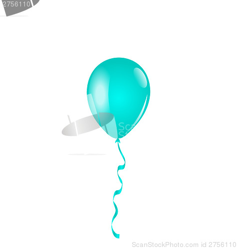 Image of Blue balloon isolated on white background