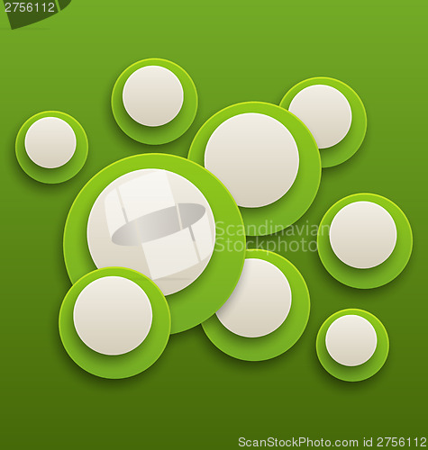 Image of Abstract green brochure, background with circles