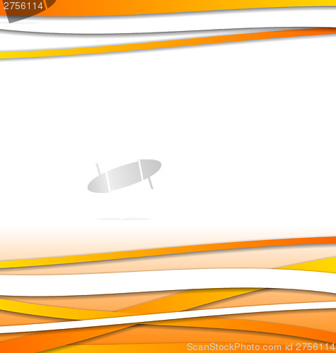 Image of Abstract orange design template with lines