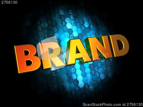 Image of Brand Concept on Digital Background.