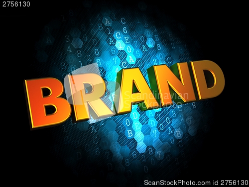 Image of Brand Concept on Digital Background.
