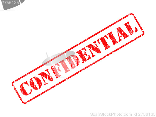Image of Confidential on Red Rubber Stamp.
