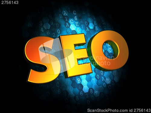 Image of SEO Concept on Digital Background.