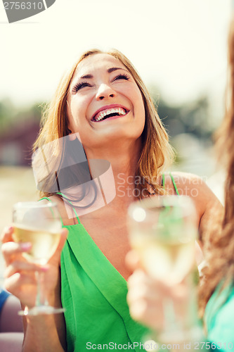 Image of girl with champagne glass