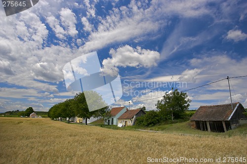 Image of Fields against a blue sky