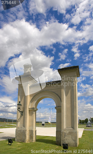 Image of Arch standing on a field