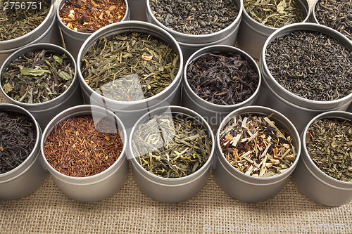 Image of tea samples background