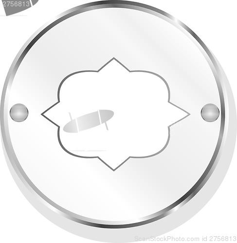 Image of speech bubble web app button icon isolated on white