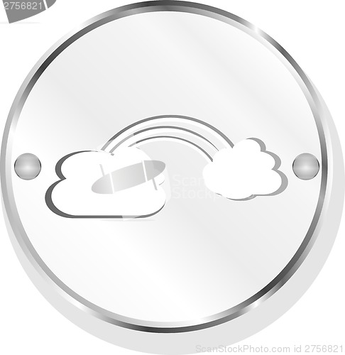 Image of Abstract cloud web icon isolated on white