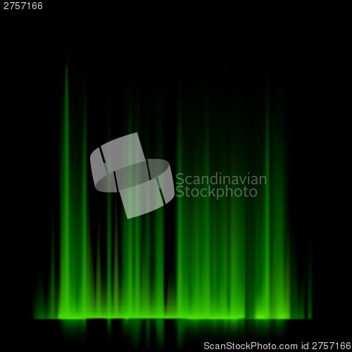 Image of Green northern lights, aurora borealis. EPS 10