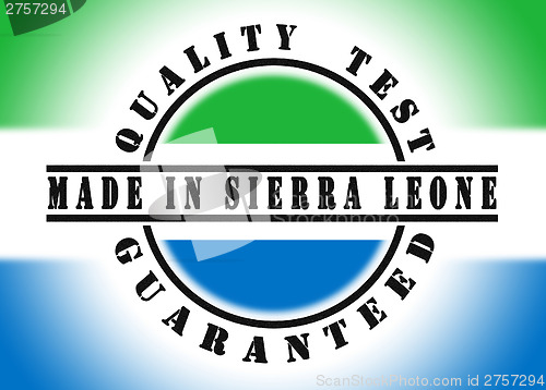 Image of Quality test guaranteed stamp 