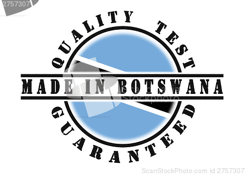 Image of Quality test guaranteed stamp 