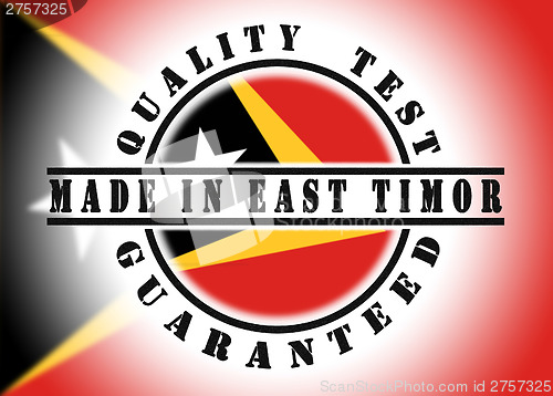 Image of Quality test guaranteed stamp 