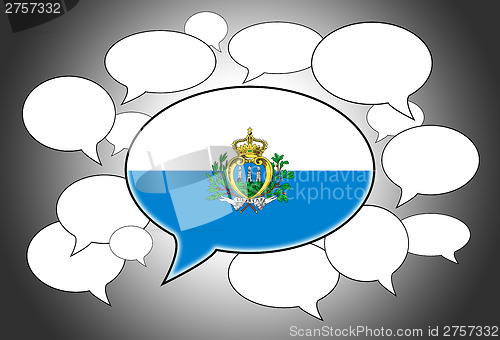 Image of Communication concept - Speech cloud