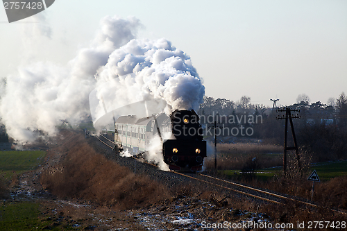 Image of Old retro steam train