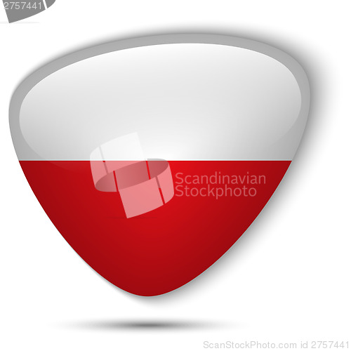 Image of Poland Flag Glossy Button