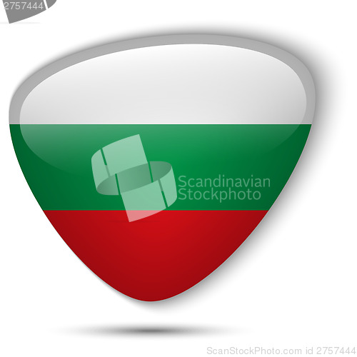 Image of Bulgaria Flag Glossy Button