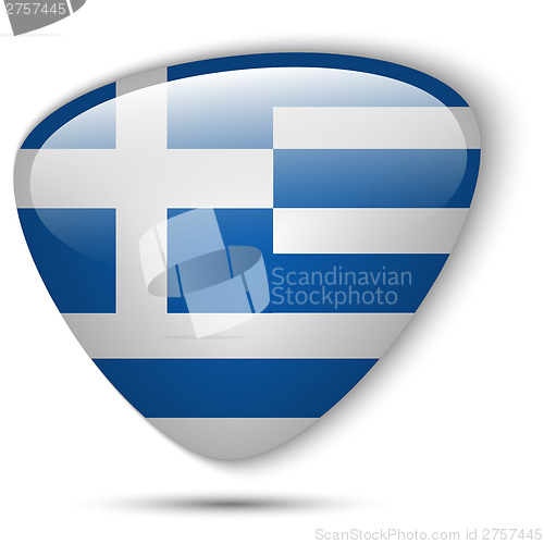 Image of Greece Flag Glossy Button