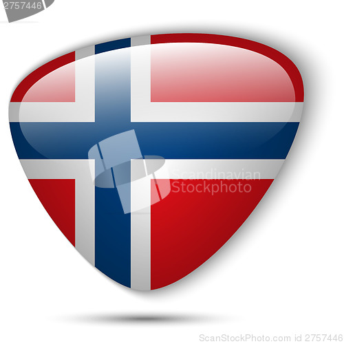 Image of Norway Flag Glossy Button