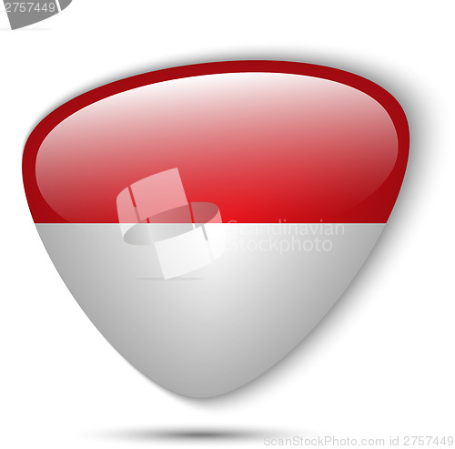 Image of Monaco Flag Glossy Button