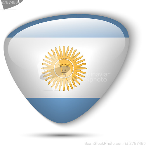 Image of Argentina Flag Glossy Button