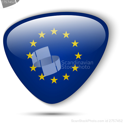 Image of Europe Flag Glossy Button