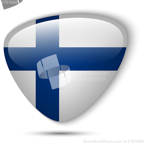 Image of Finland Flag Glossy Button