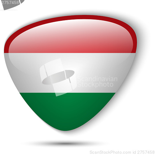 Image of Hungary Flag Glossy Button