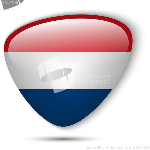 Image of Netherlands Flag Glossy Button