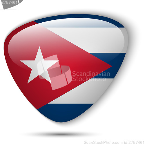 Image of Cuba Flag Glossy Button