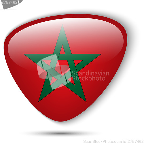 Image of Morocco Flag Glossy Button