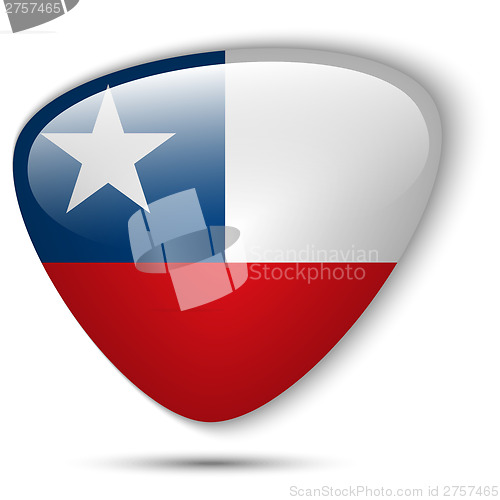 Image of Chile Flag Glossy Button