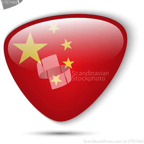 Image of China Flag Glossy Button