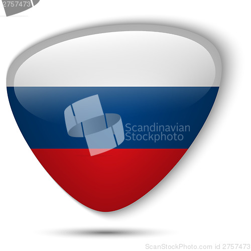 Image of Russia Flag Glossy Button