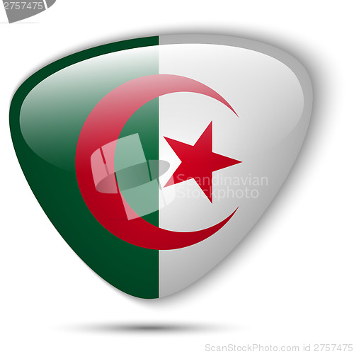 Image of Algeria Flag Glossy Button