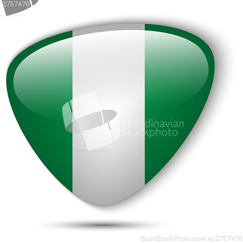 Image of Nigeria Flag Glossy Button