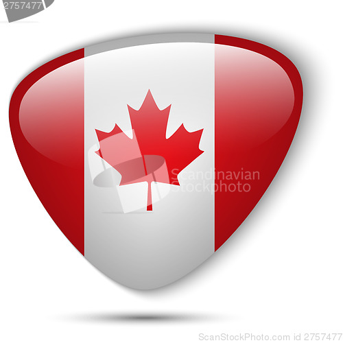 Image of Canada Flag Glossy Button