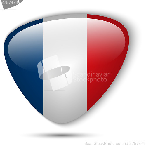 Image of France Flag Glossy Button