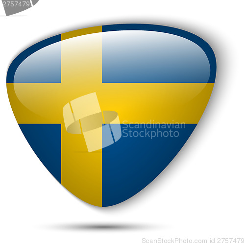 Image of Sweden Flag Glossy Button