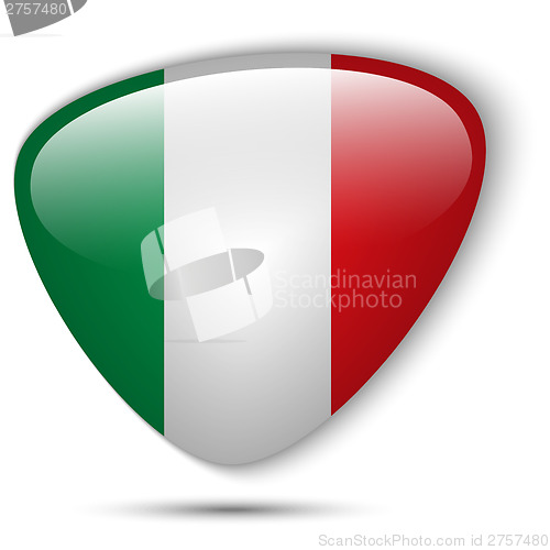 Image of Italy Flag Glossy Button