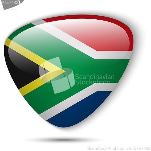 Image of South Africa Flag Glossy Button