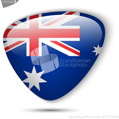 Image of Australia Flag Glossy Button