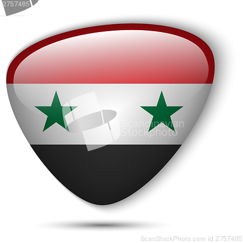 Image of Syria Flag Glossy Button